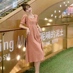 孕妇连衣裙夏款2023年新款孕妇裙遮孕肚宽松韩版大码孕妇裙子夏季