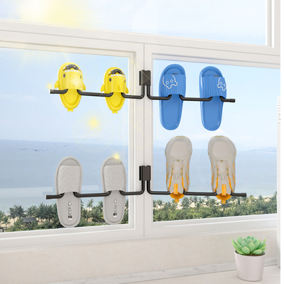阳台窗户凉鞋架子晾晒鞋架晒鞋A子挂钩晾鞋架神器可折叠晒架免打