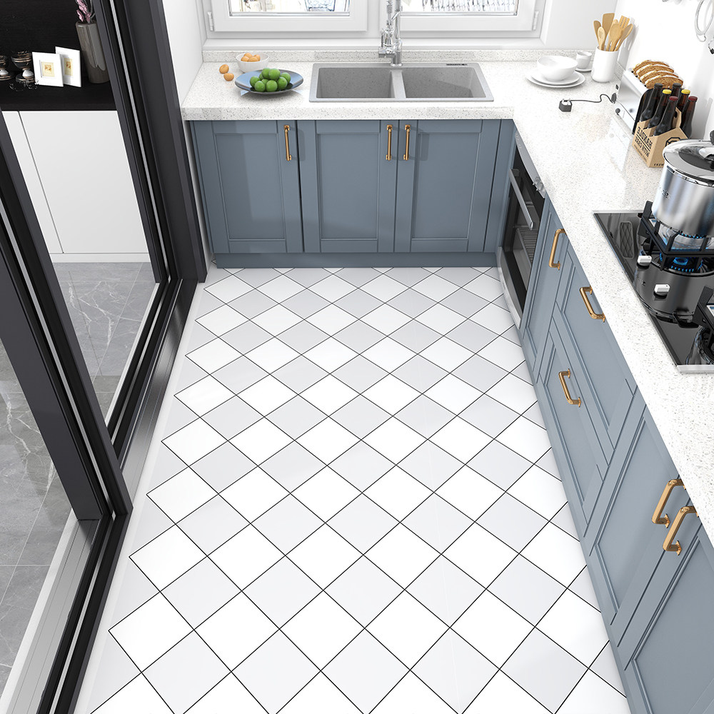 厨房地板贴纸防水耐磨自粘阳台地面翻新改造pvc地垫地砖专用地膜,家居饰品,软装墙贴,淘宝优惠券,粉丝福利购,淘宝优惠卷