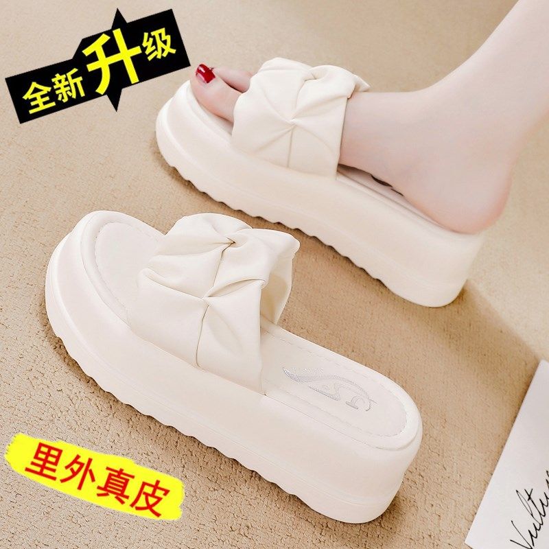 高级感厚底拖鞋女外穿2025年夏季新款防滑时尚爆款松糕一字拖凉鞋
