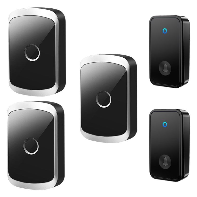 门铃无线家用智能超远距离自发电无线门铃开关二拖三呼叫器免电池