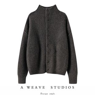 毛衣加厚女 半高领夹花正反两穿针织衫 非常抬气质 100%纯山羊绒衫