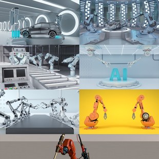 模型 C4D c4d工程 成品场景 绑定 机械臂 动画