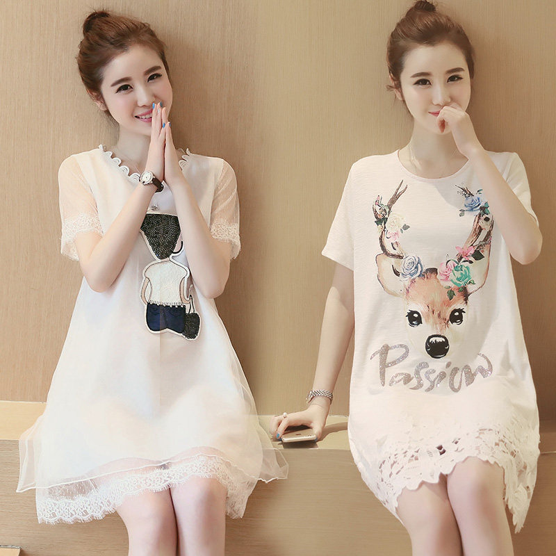 孕妇春夏装时尚款连衣裙2022新款夏季个性辣妈孕妇装夏天上衣潮妈