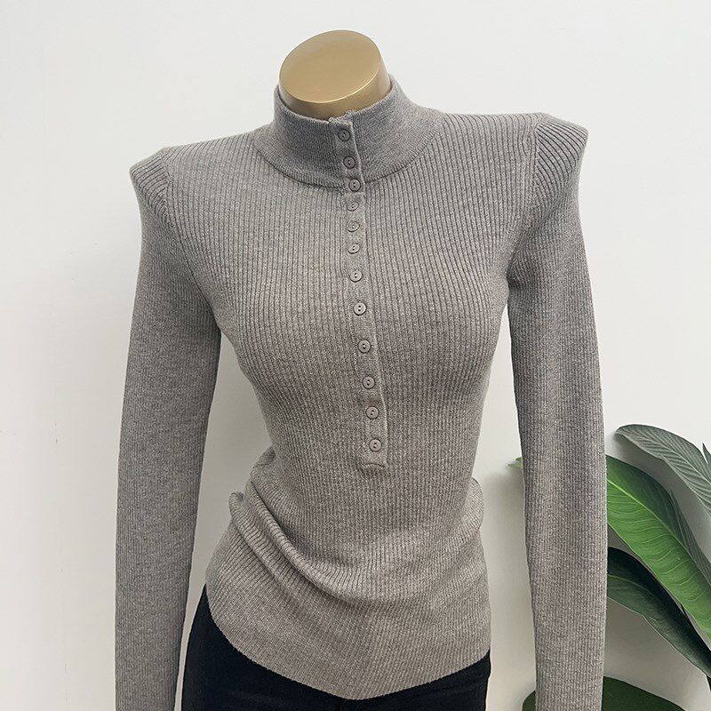 【店主自留】韩国女装 真心舒服好搭配 懒范儿高领针织打底衫秋冬