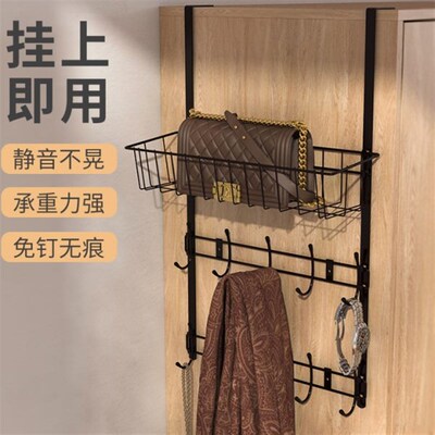 衣柜侧面置物架柜子外侧边挂衣B架宿舍收纳免打孔壁挂衣钩挂架