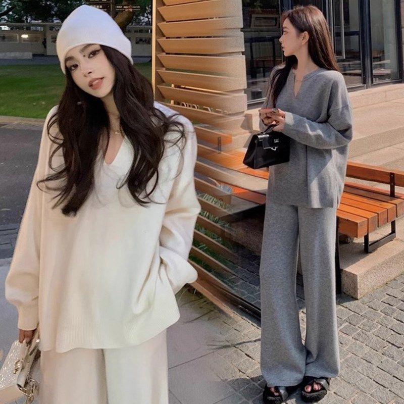 加肥大码孕妇针织套装秋冬季时尚气质遮肚毛衣阔腿裤两件套200斤,孕妇装/孕产妇用品/营养,套装,淘宝优惠券,粉丝福利购,淘宝优惠卷