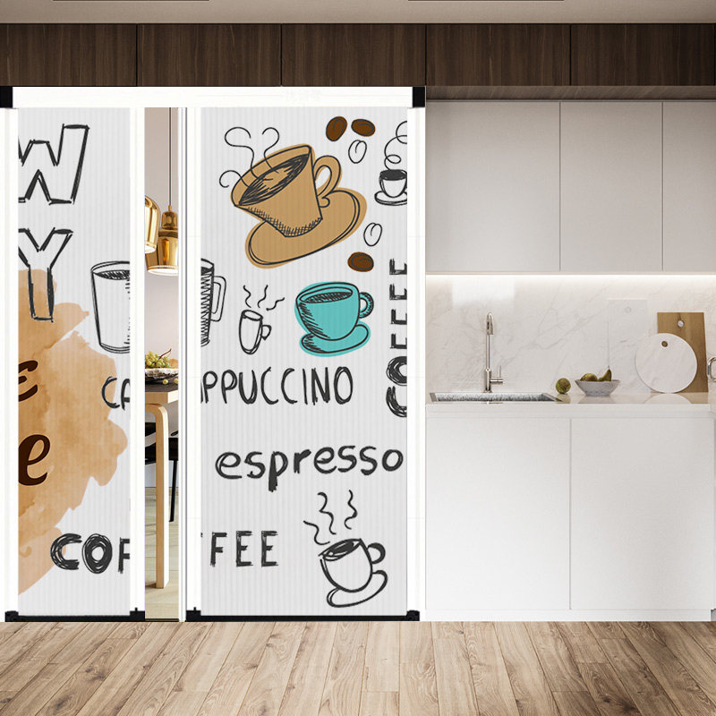 新款简约厨房定制折叠门伸缩移门推拉门室内阳台卧室隔断门卫生间