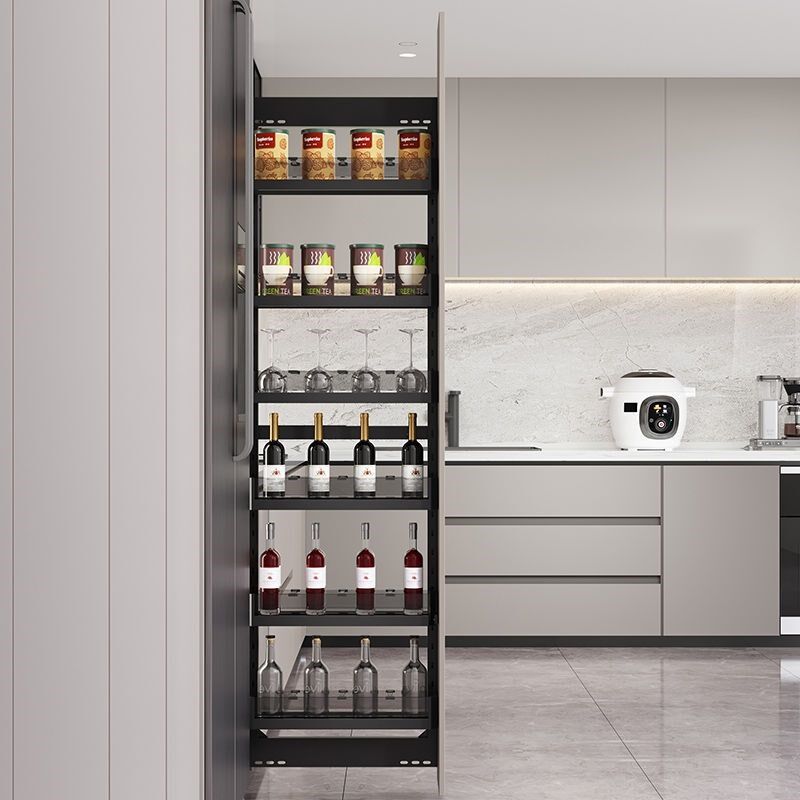 厨房抽屉式大怪物多层调味高柜深侧拉篮L橱柜超窄零食红酒置物架