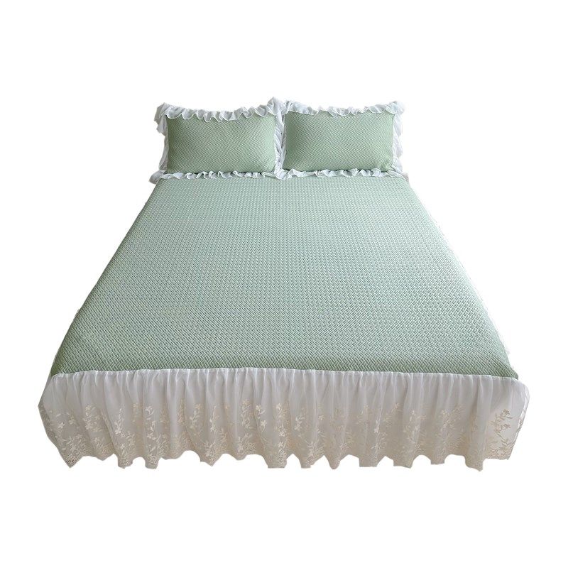 空山逢春|清爽绿k色床裙款凉席三件套折叠空调席软席可机洗1.8笠,床上用品,冰丝席,淘宝优惠券,粉丝福利购,淘宝优惠卷