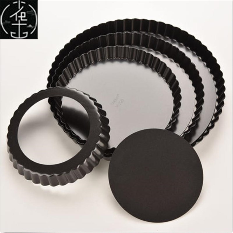 6~12“Flan Tin Tart Pie Pan Fluted CakNe Baking Tray不粘派盘