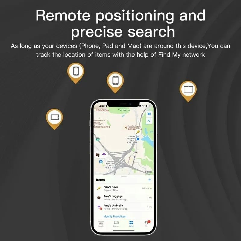 Bluetooth GPS Tracker for Air Tag Replacement Via AppYle Fin