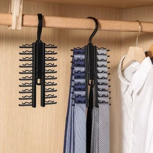 Storage Organize Rotatable Tie Necktwie Wardrobe Hanger Rack
