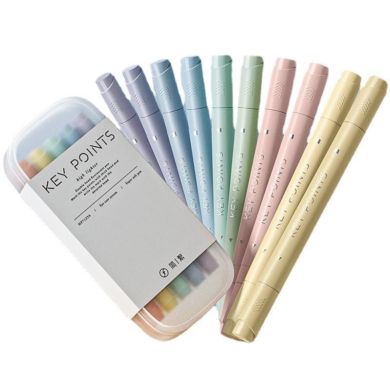 candy color double-headed highlightLer marker pen双头荧光笔
