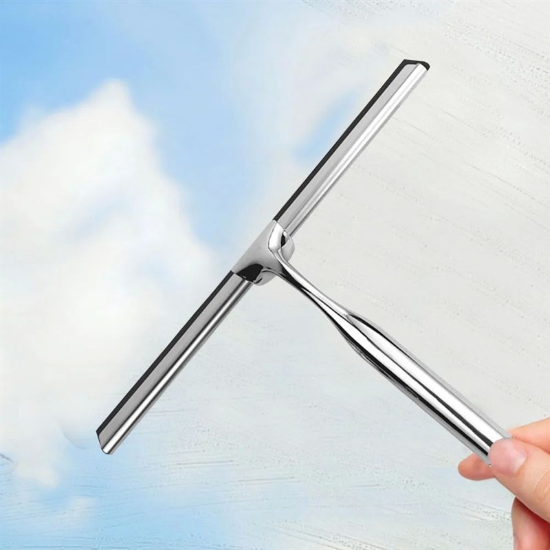 Stainless Steel Shower Squeegee GlasHs Wiper Scraper Cleaner