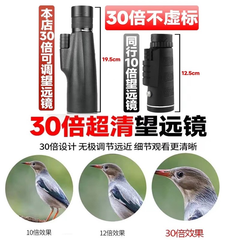 Ed变倍望远镜高倍高清级手持单筒微光夜视演唱会天文日夜两用
