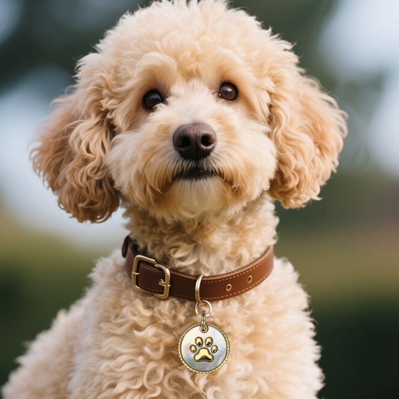 创意狗牌定制金色猫咪牌贝壳镶嵌狗吊牌刻字个性化宠物饰品