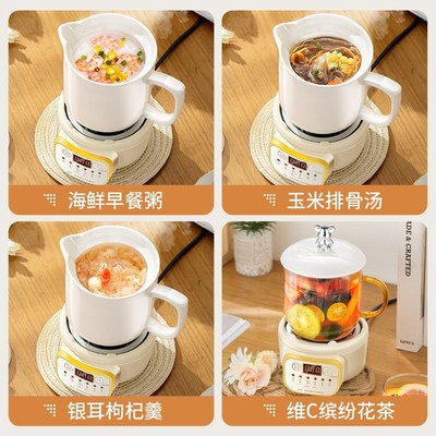 多功能陶瓷养生壶迷你办公室小型电炖杯煮粥养生小炖盅炖煮一人用