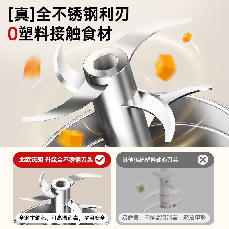 北欧沃朗小奶瓶婴幼儿宝宝辅食料理烹饪机打泥多功能研磨搅拌