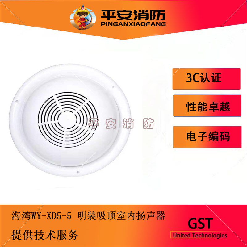 海湾消防广播扬声器BG5-2A/HY6253壁挂音箱XD5-4C/HY6251吸顶音箱