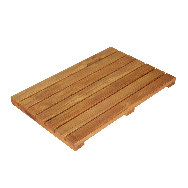 缅甸柚木踏板防腐隔水滑垫淋浴房卫生洗手间实木地板洗澡木脚垫板