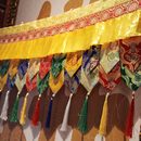 藏传佛堂装 横幅普玛黄色围幔 饰用品帷幔装 饰墙围桌围挂帘藏式