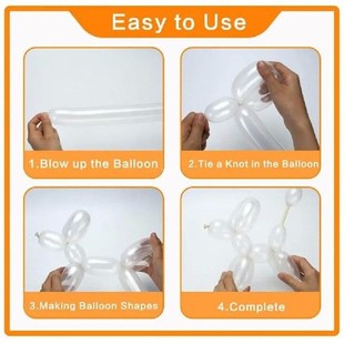 Latex Transparenht Twistable Long 100pcs Balloons
