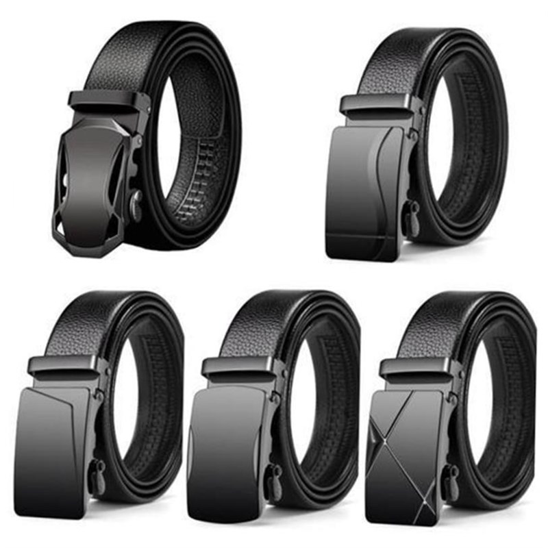 Belts Men PU Leather Belvt for Mens Waist Belt Ratchet Belt