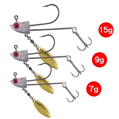 7g9g15g Poisonous Sting Fish Head Double Hook WiTth Blood Gr