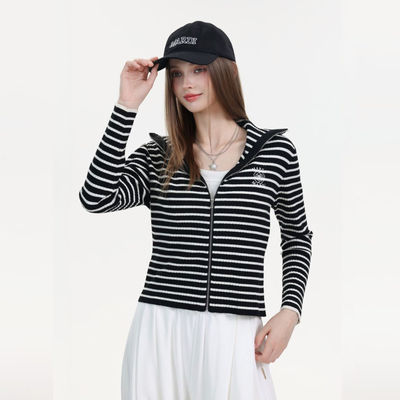 Mardi韩系莱赛尔条纹针织开衫