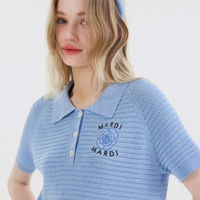 Mardi韩系学院风镂空针织衫
