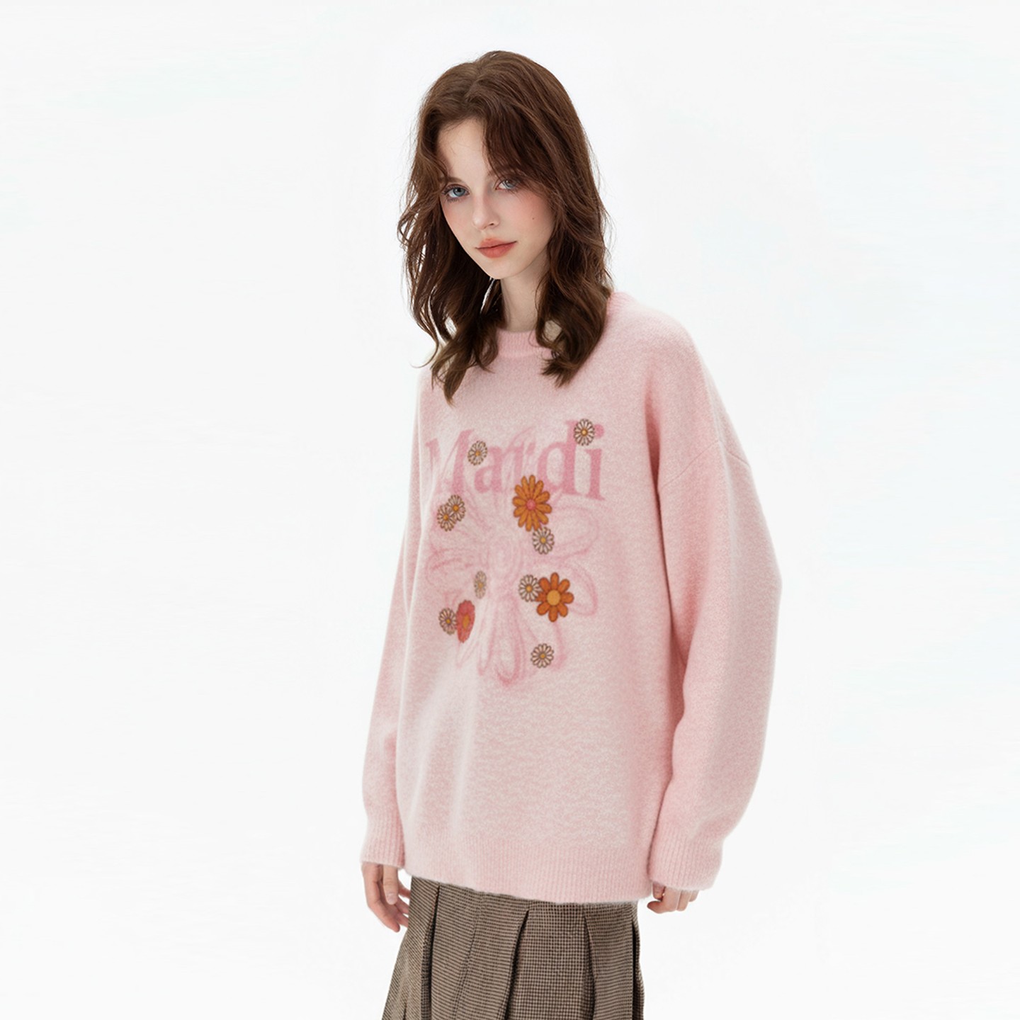 Mardi慵懒韩版针织长袖毛衣