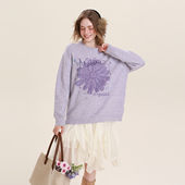 圆领雏菊少女风保暖厚款 Mardi韩版 2025秋冬新款 毛衣卡通甜美上衣