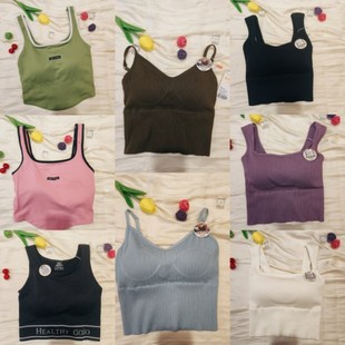 香蜜闺秀露腰款 h无痕纯色抹胸防走光细肩带内衣美背内搭外穿吊带