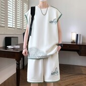 新款 无袖 t恤男孩12 青少年夏季 1C5岁大童男装 学生背心休闲运动套