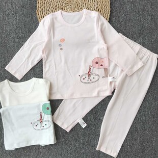 男女宝宝空调服K618个月宝宝打底睡 薄款 婴儿内衣套装 纯棉春夏季