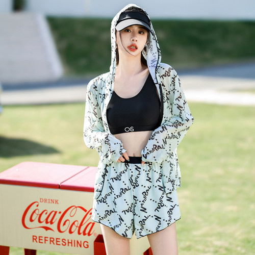 泳衣女夏分体三件k套保守运动长袖罩衫显瘦2023新款高级感沙滩泳