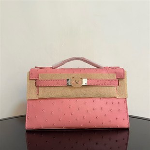 2025鸵鸟皮一代凯莉22公F分轻奢优雅精致女包手提