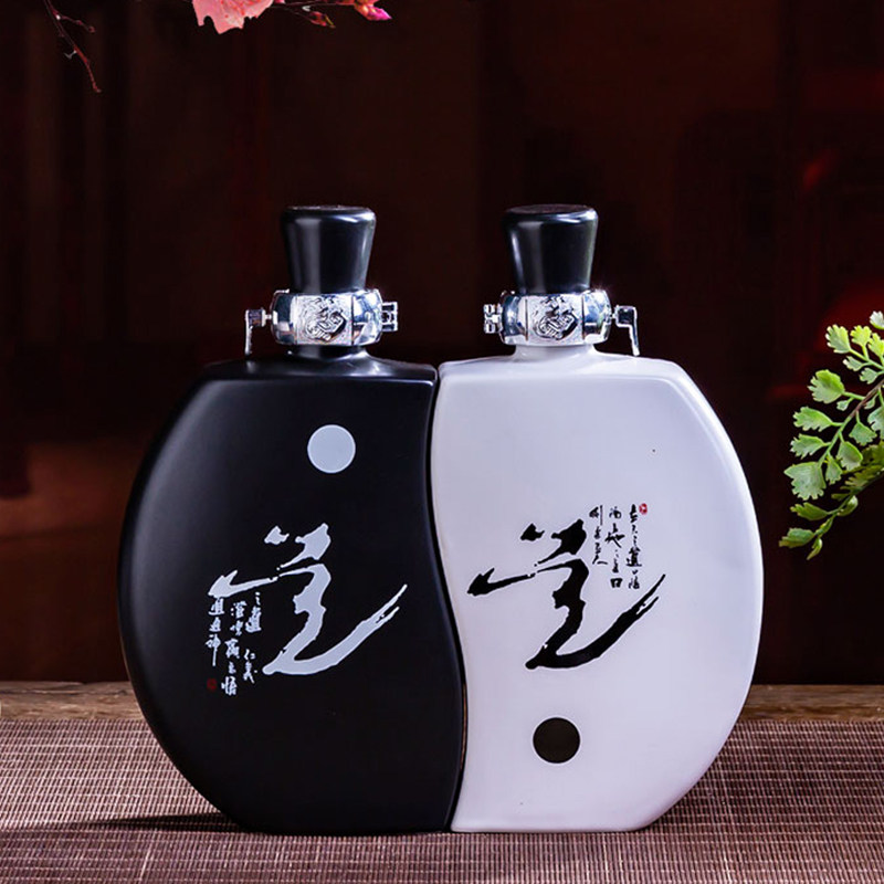 酒瓶空瓶1斤装饰陶瓷酒坛子家用个性艺术密封白酒酒瓶子一斤定制
