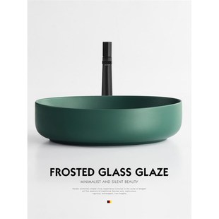 哑光台盆磨砂高级洗手盆台上盆椭圆形面盆浴室脸盆洗手间陶瓷水盆
