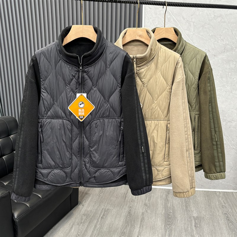 鹅绒马甲+摇粒绒内胆 外贸尾单男秋冬通勤休闲百搭羽绒服三穿外套