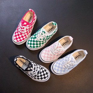 韩货儿童帆布鞋男童一脚蹬板鞋春季新款女童布鞋松紧带懒人套脚鞋