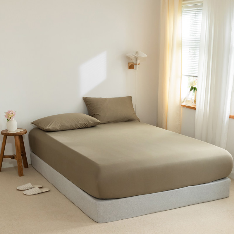 全棉纯色天竺棉床笠单件纯棉针织棉1.5m床套1.8m席梦思椰棕床垫套