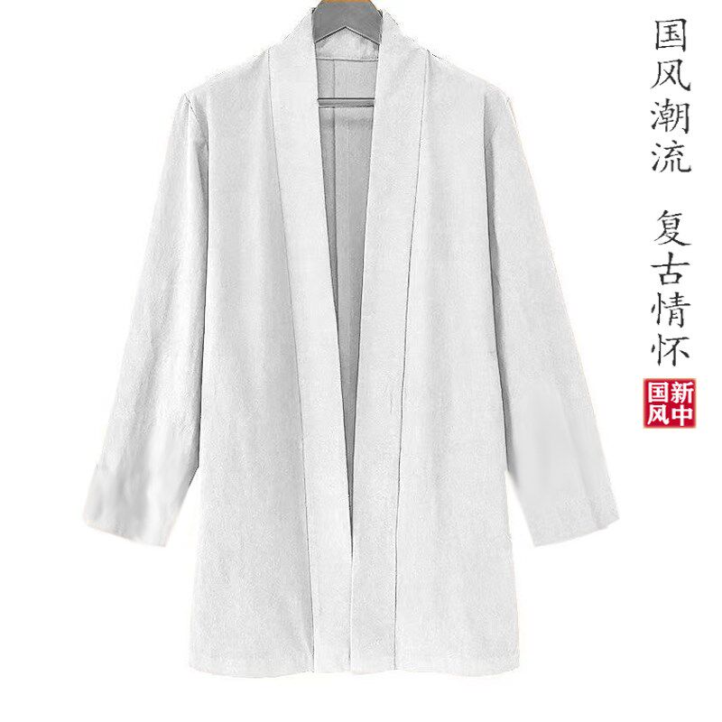 男士披风外套春秋季新款薄款宽松大码防晒衣中国风对襟开衫