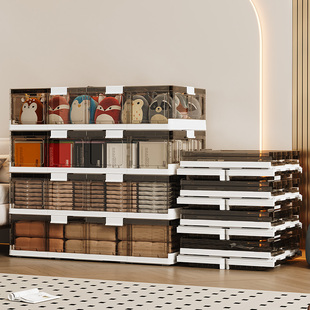 透明床底收纳箱扁平带o滑轮放床下抽屉式大容量超大衣服整理储物