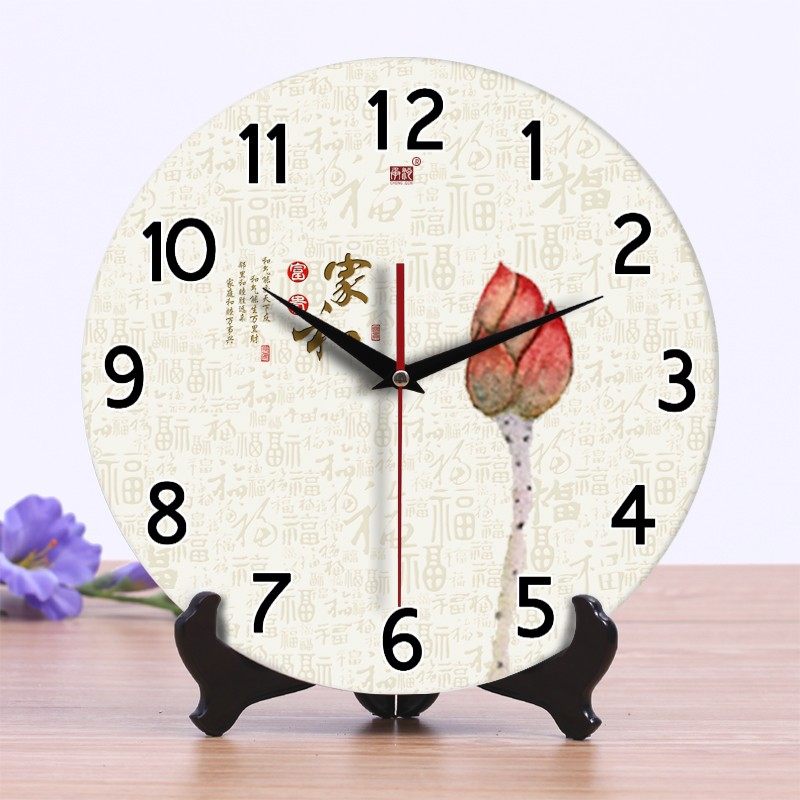 承沁陶瓷钟表创意时钟客厅卧室静音挂钟座钟两用电子钟,家居饰品,座钟,淘宝优惠券,粉丝福利购,淘宝优惠卷