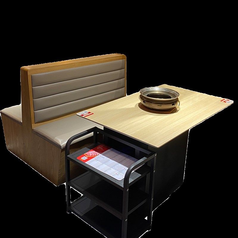 西塔老多层板韩式烤肉桌子自助无烟泥炉炭火下排烟烧烤店桌椅,商业/办公家具,烤肉桌,淘宝优惠券,粉丝福利购,淘宝优惠卷