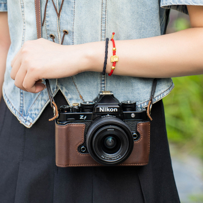 摄侣适用尼康zf皮套z5二代保护套z30Z50二代相机包zfcZ63相机套z5z6z72皮壳Z6III真皮底座肩带复古微单配件
