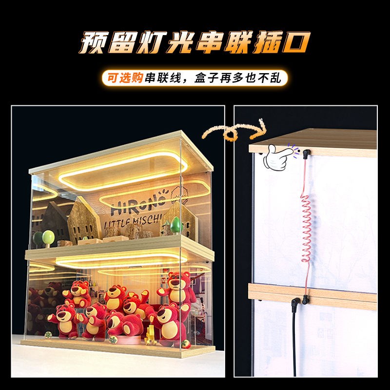 优选力展示盒适用HIROtNO小小的使坏系列盲盒手办灯光防尘收纳.