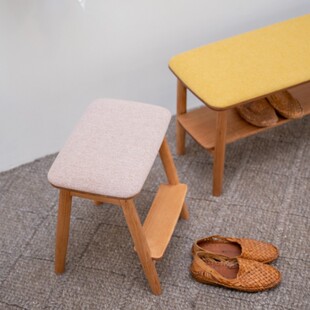 失物招领新品橡果玄关凳 家用门口实木换鞋凳 北欧简约凳子